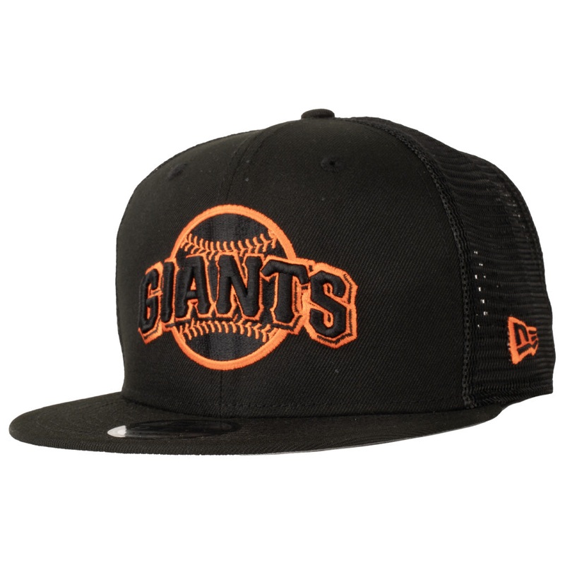 MLB San Francisco Giants New Era Shadowline 9FIFTY Snapback Trucker Hat – Black