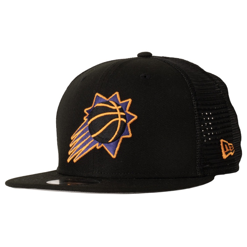 NBA Phoenix Suns New Era Shadowline 9FIFTY Snapback Trucker Hat – Black