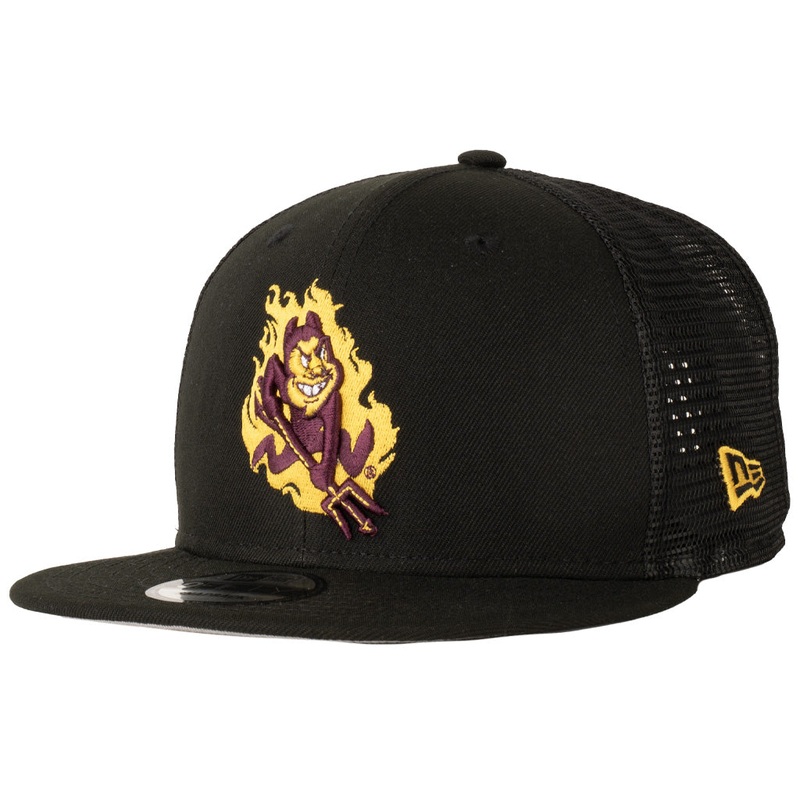 NCAA Arizona State Sun Devils New Era Shadowline 9FIFTY Snapback Trucker Hat – Black