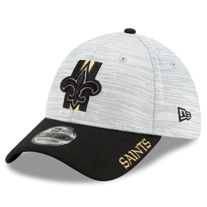 New Orleans Saints New Era NFL 2021 Training Camp 39THIRTY Flex Fit Curve Hat – Grey