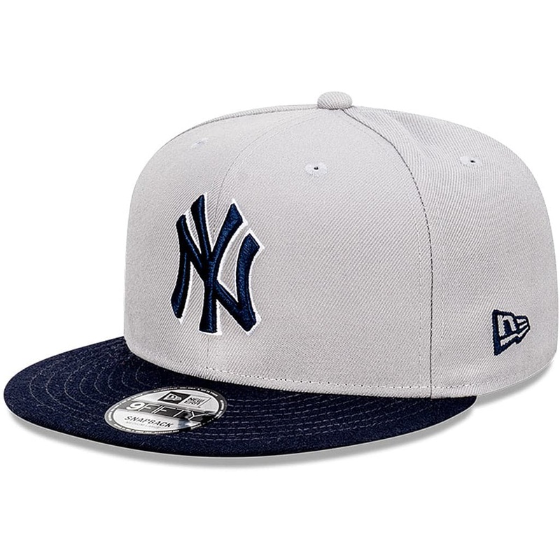 New York Yankees New Era MLB Team Interchange 2 Tone 9FIFTY Snapback Hat – Grey/Navy