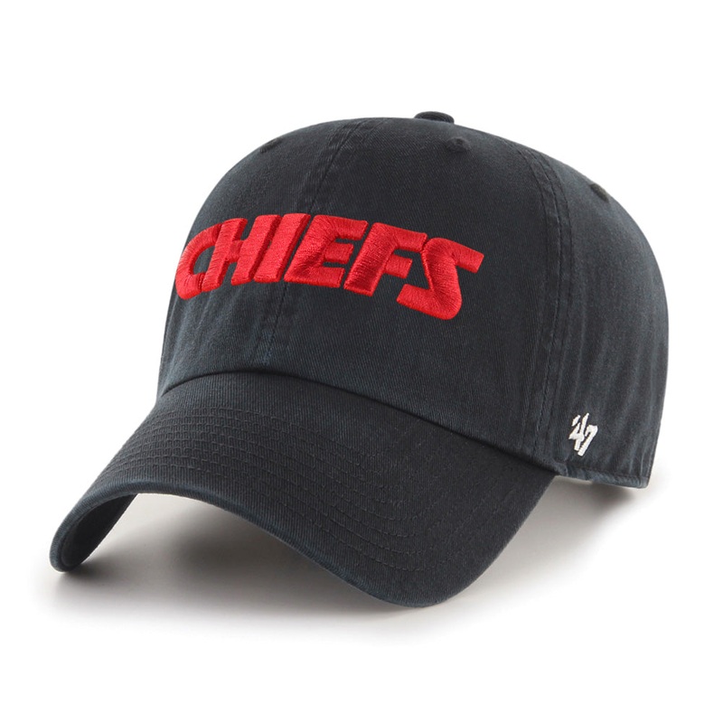 NFL Kansas City Chiefs ’47 Script Clean Up Adjustable Hat – Black