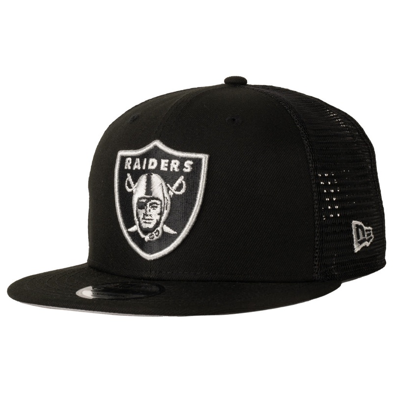 NFL Las Vegas Raiders New Era Shadowline 9FIFTY Snapback Trucker Hat – Black