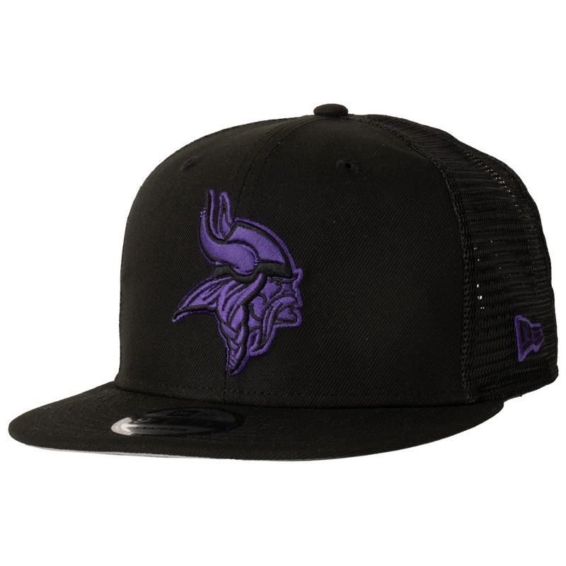 NFL Minnesota Vikings New Era Shadowline 9FIFTY Snapback Trucker Hat – Black