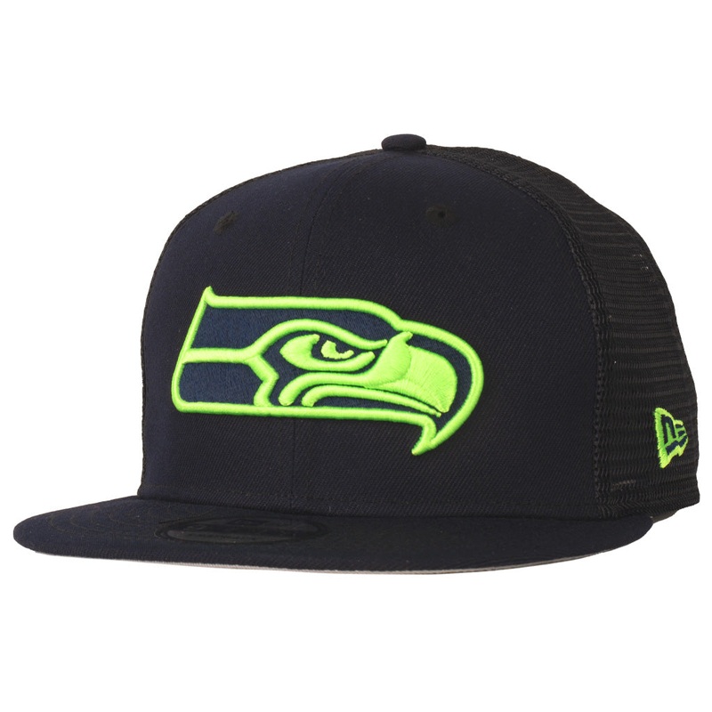 NFL Seattle Seahawks New Era Shadowline 9FIFTY Snapback Trucker Hat – Navy