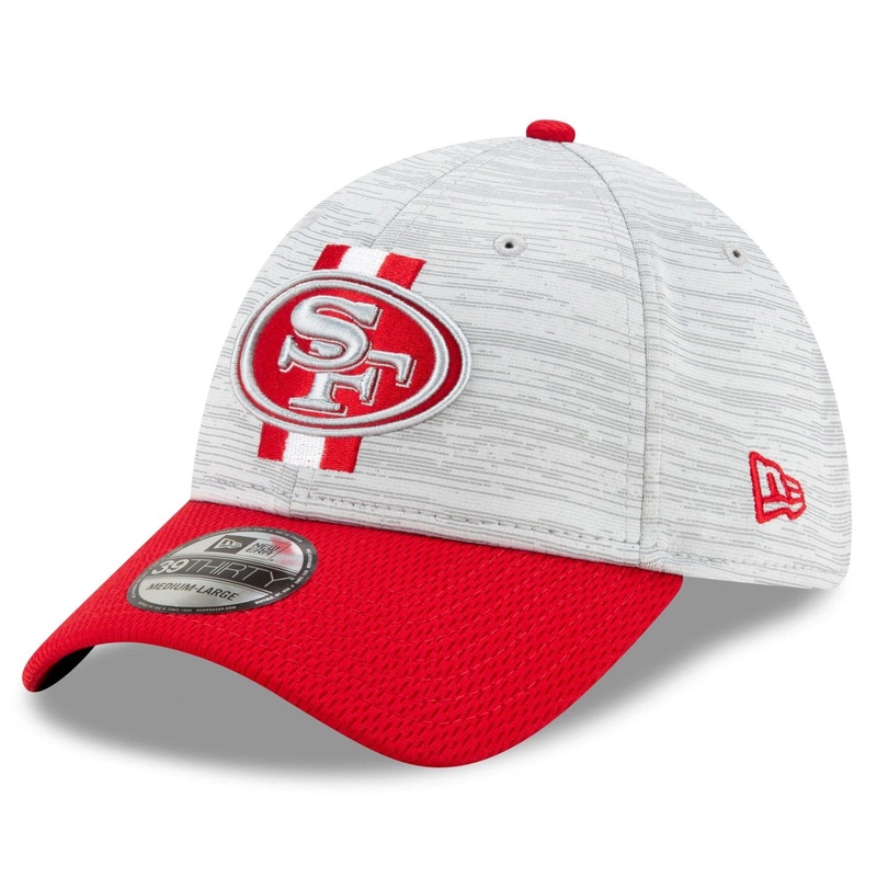 San Francisco 49ers New Era NFL 2021 Training Camp 39THIRTY Flex Fit Curve Hat – Grey