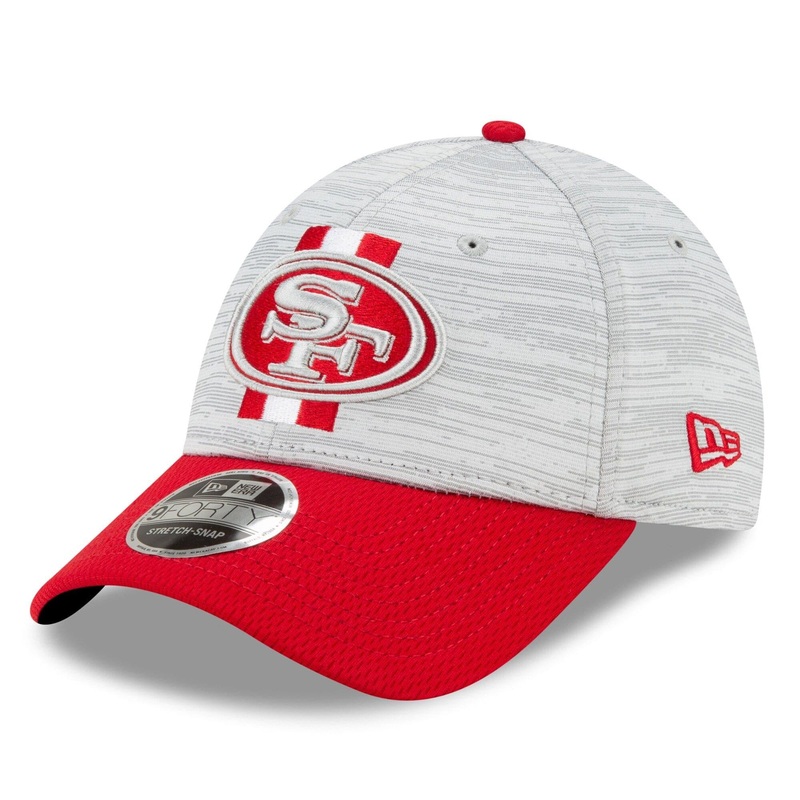 San Francisco 49ers New Era NFL 2021 Training Camp 9FORTY Curve Stretch Snapback Hat – Grey