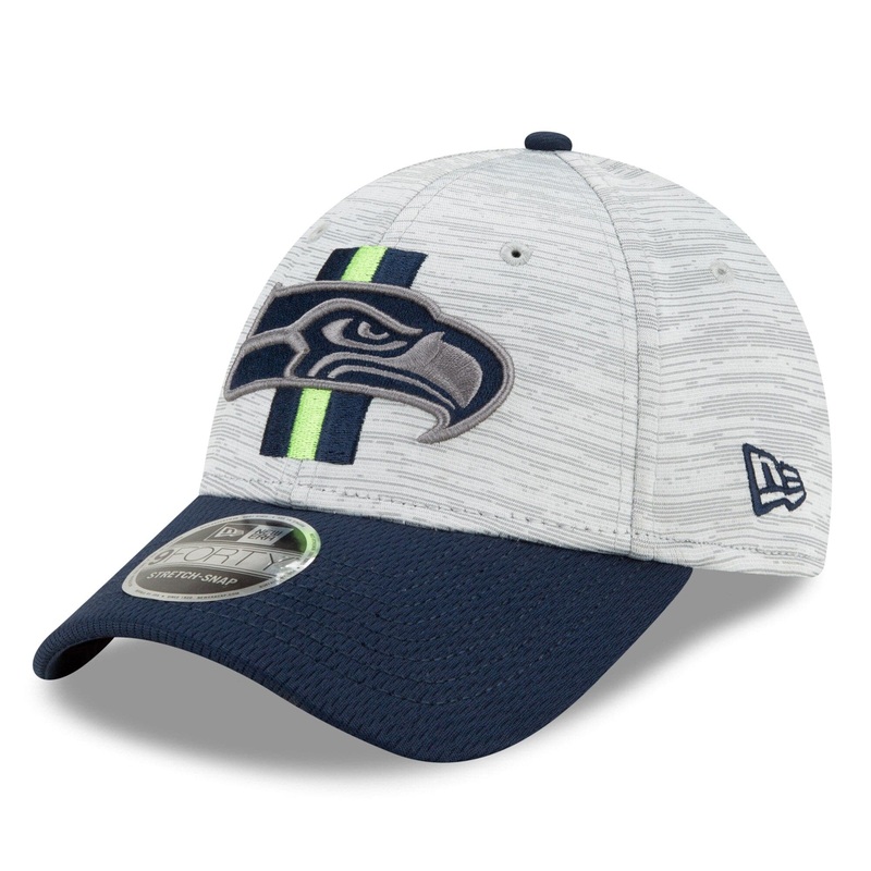 Seattle Seahawks New Era NFL 2021 Training Camp 9FORTY Curve Stretch Snapback Hat – Grey