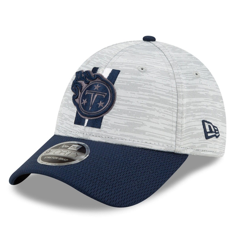 Tennessee Titans New Era NFL 2021 Training Camp 9FORTY Curve Stretch Snapback Hat – Grey
