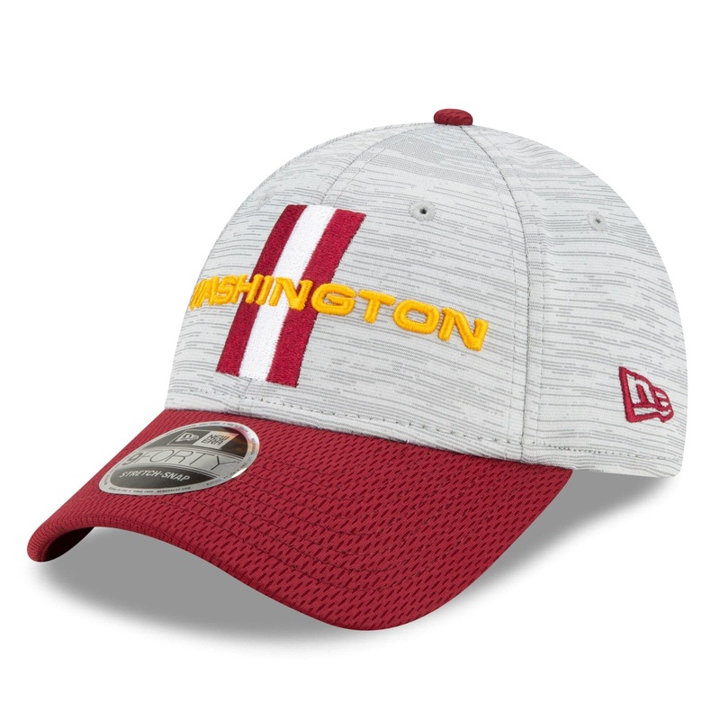Washington Commanders New Era NFL 2021 Training Camp 9FORTY Curve Stretch Snapback Hat – Grey