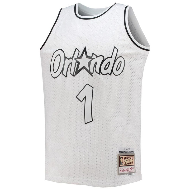 Anfernee Hardaway Orlando Magic Mitchell & Ness NBA Black & White Swingman Jersey – White
