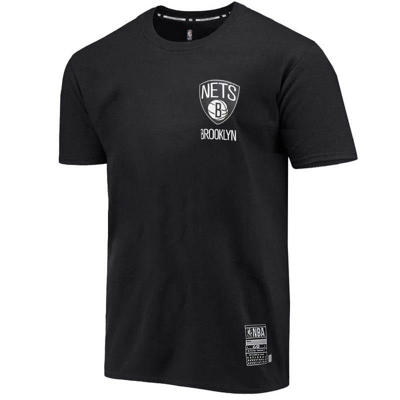 Brooklyn Nets NBA Essentials Monochrome Logo T-Shirt – Black