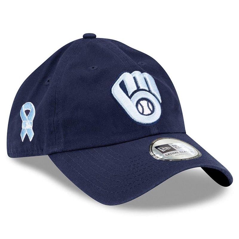 Milwaukee Brewers New Era MLB 2021 Fathers Day Casual Classic Curved Hat – Navy