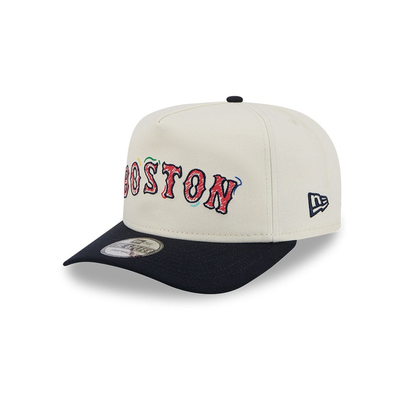 MLB Boston Red Sox New Era Scribble 9FIFTY A-Frame Snapback Hat – Cream