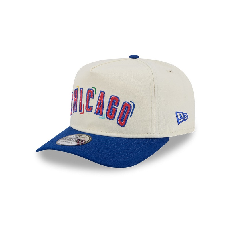 MLB Chicago Cubs New Era Scribble 9FIFTY A-Frame Snapback Hat – Cream