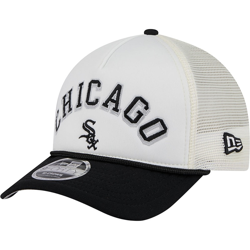 MLB Chicago White Sox New Era Arch Logo 9FORTY M-Crown Snapback Trucker Hat – Chrome