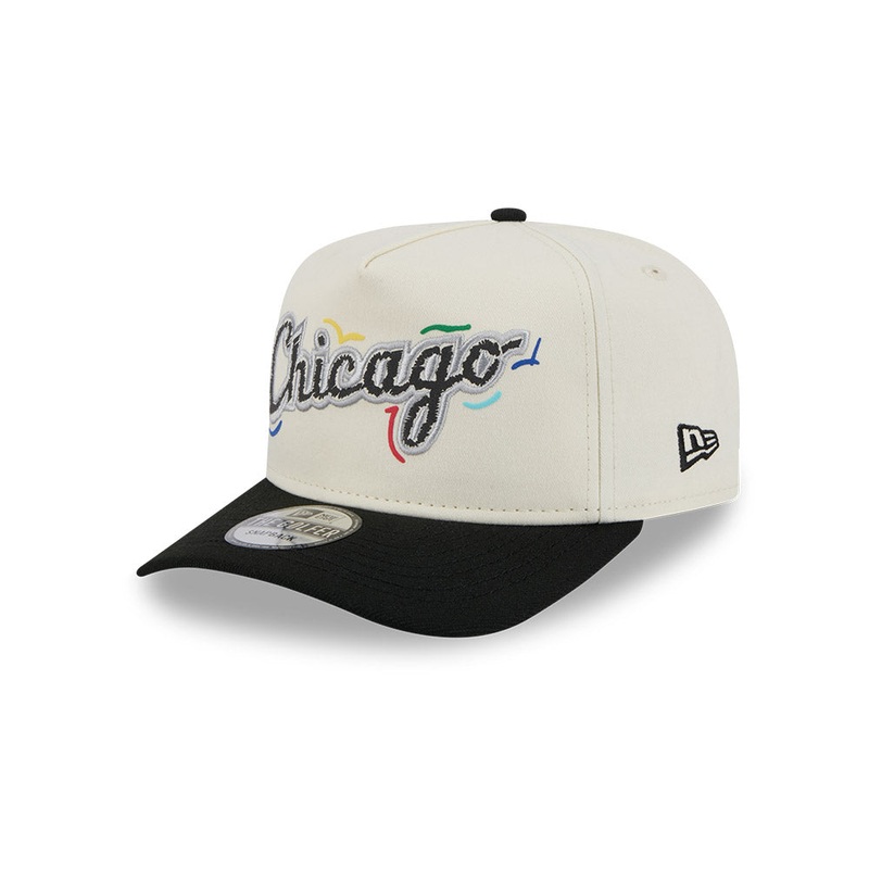 MLB Chicago White Sox New Era Scribble 9FIFTY A-Frame Snapback Hat – Cream