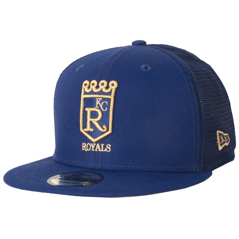 MLB Kansas City Royals New Era Shadowline 9FIFTY Snapback Trucker Hat – Blue