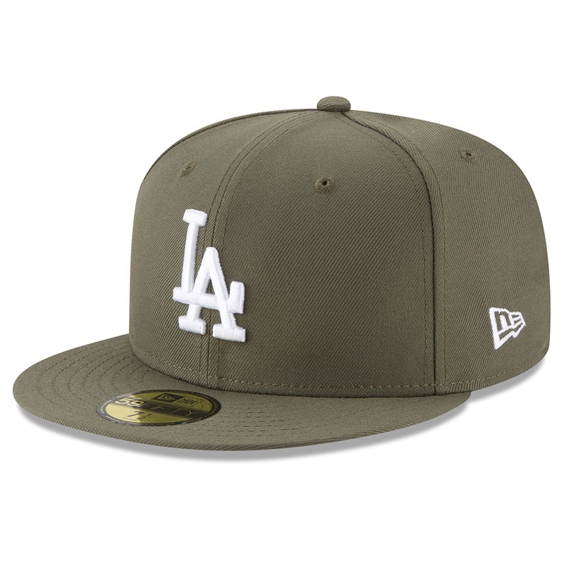MLB Los Angeles Dodgers New Era Olive Basic 59FIFTY Fitted Hat