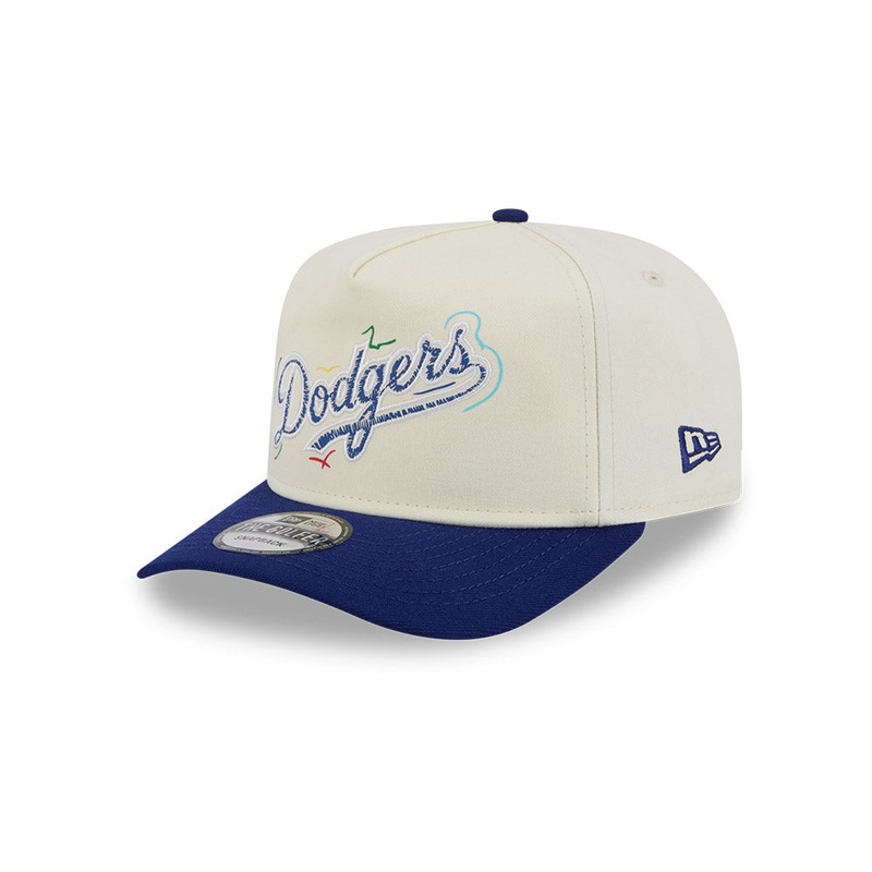 MLB Los Angeles Dodgers New Era Scribble 9FIFTY A-Frame Snapback Hat – Cream