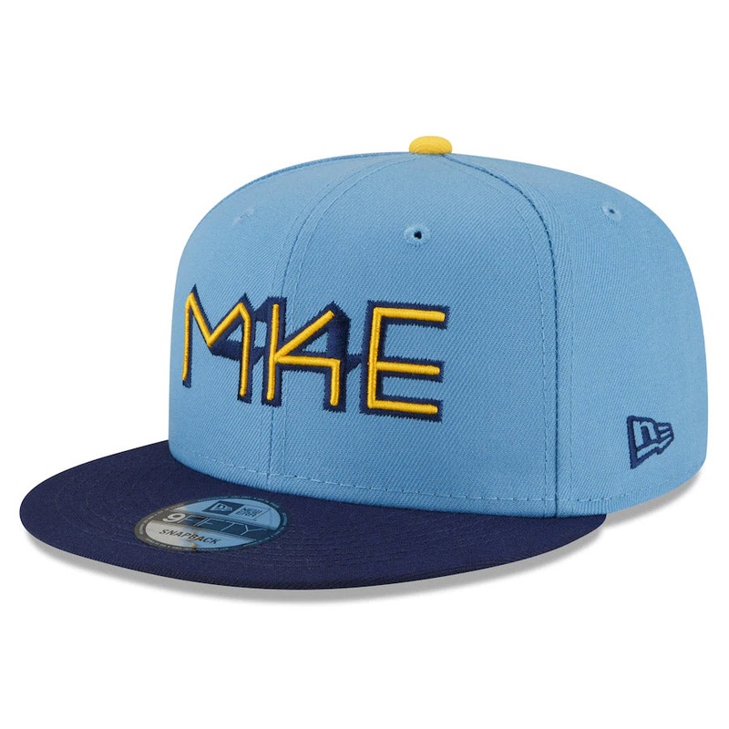 MLB Milwaukee Brewers New Era City Connect 9FIFTY Snapback Hat – Blue