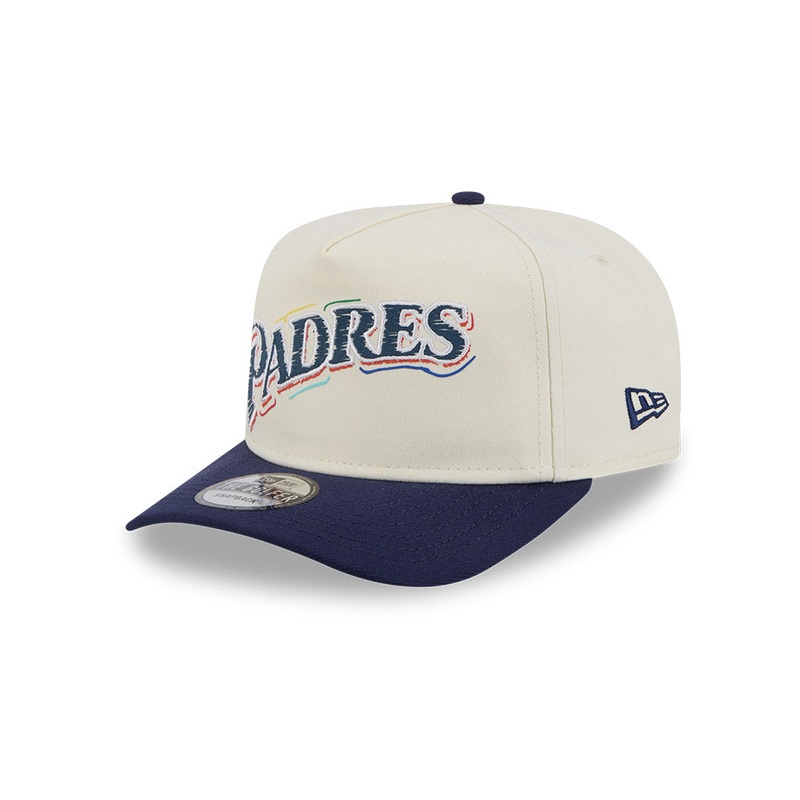 MLB San Diego Padres New Era Scribble 9FIFTY A-Frame Snapback Hat – Cream