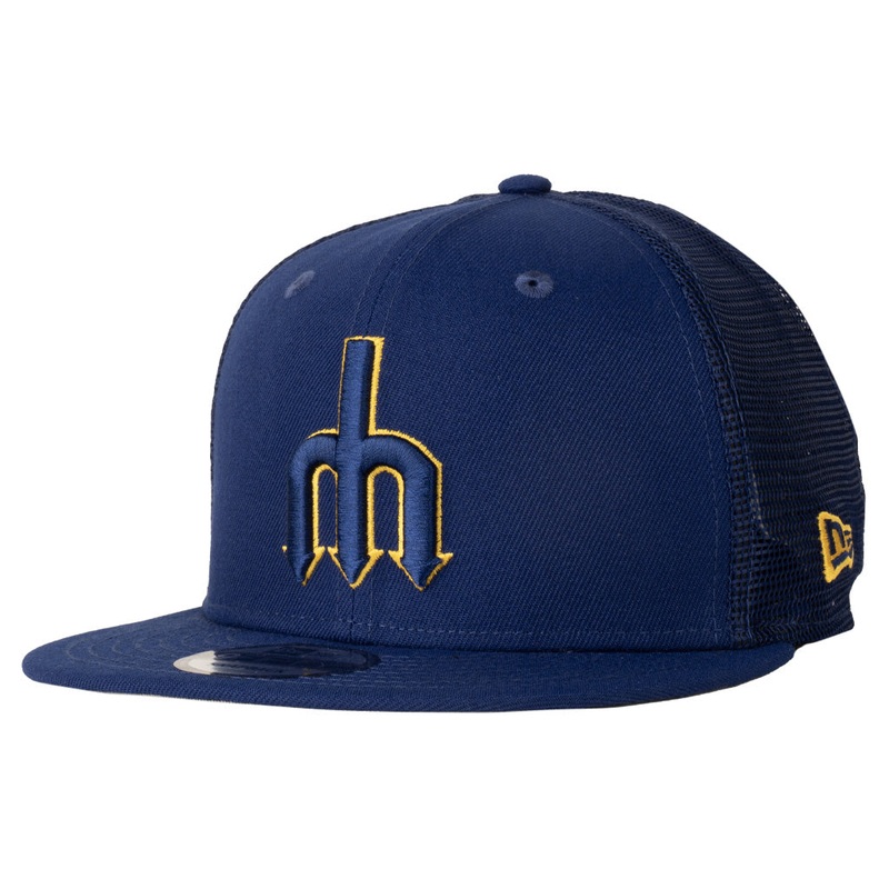 MLB Seattle Mariners New Era Shadowline 9FIFTY Snapback Trucker Hat – Blue