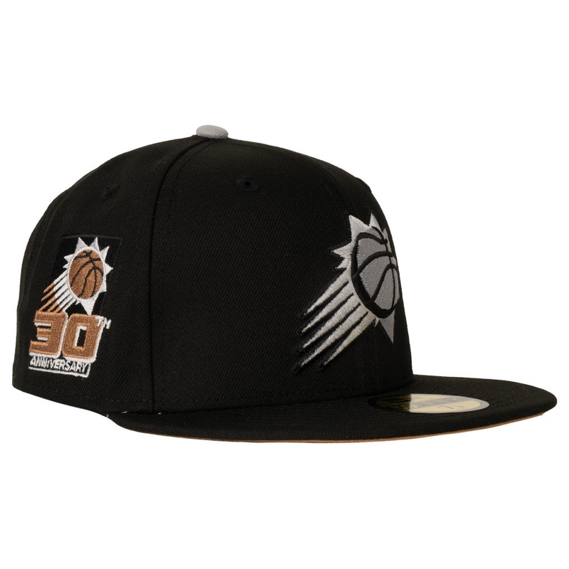 NBA Phoenix Suns New Era Gray Outline Logo 59FIFTY Fitted Hat – Black