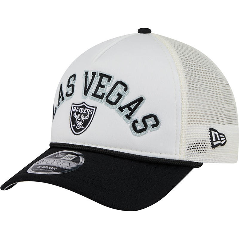 NFL Las Vegas Raiders New Era Arch Logo 9FORTY M-Crown Snapback Trucker Hat – Chrome