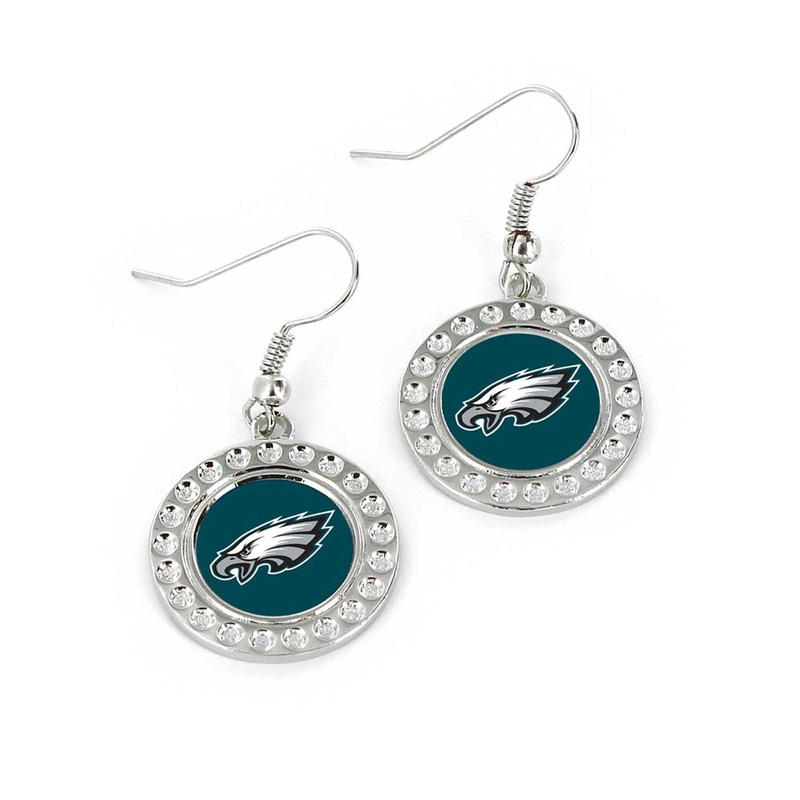 NFL Philadelphia Eagles Aminco Dimple Dangle Earrings