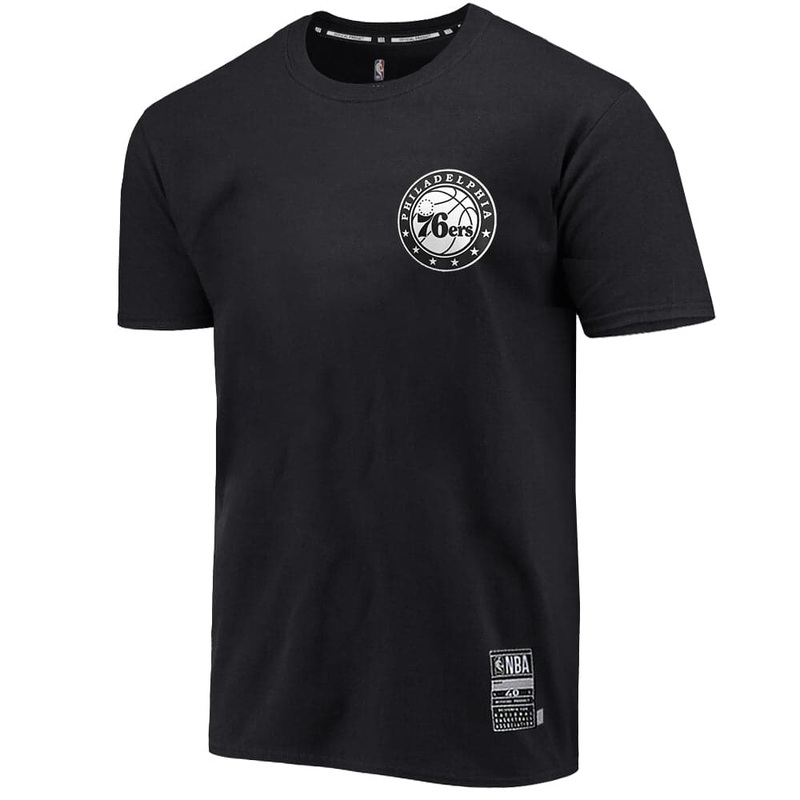 Philadelphia 76ers Outerstuff NBA Monochrome Logo T-Shirt – Black