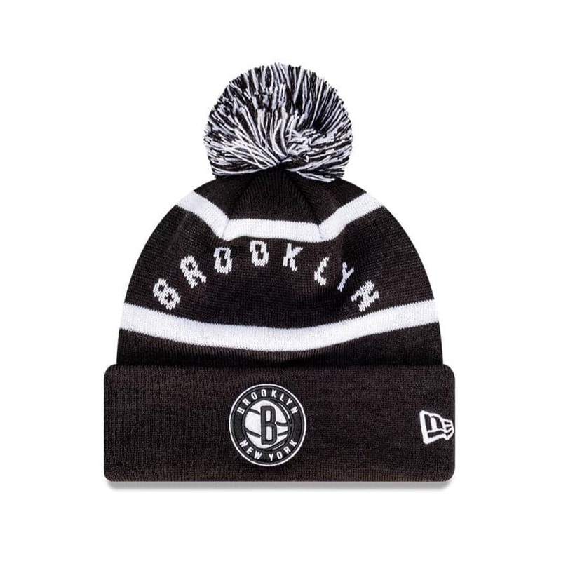 Youths Brooklyn Nets New Era NBA Team Wordmark Knit Beanie – Black
