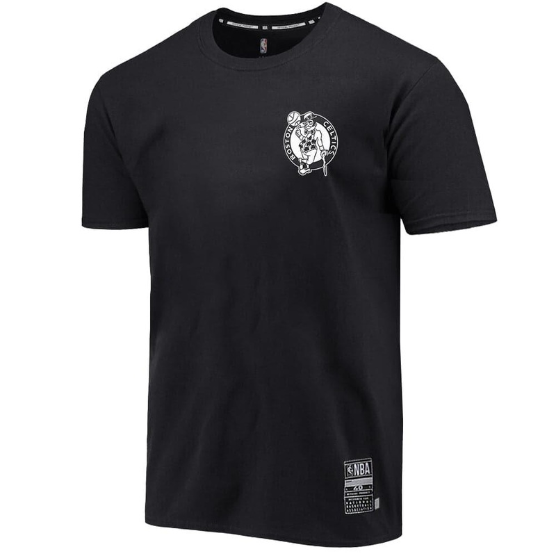 Boston Celtics Outerstuff NBA Monochrome Logo T-Shirt – Black