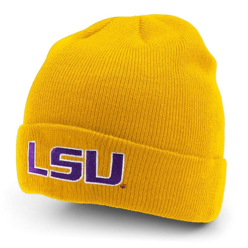 LSU Tigers USL NCAA Team Cuff Knit Beanie – Gold