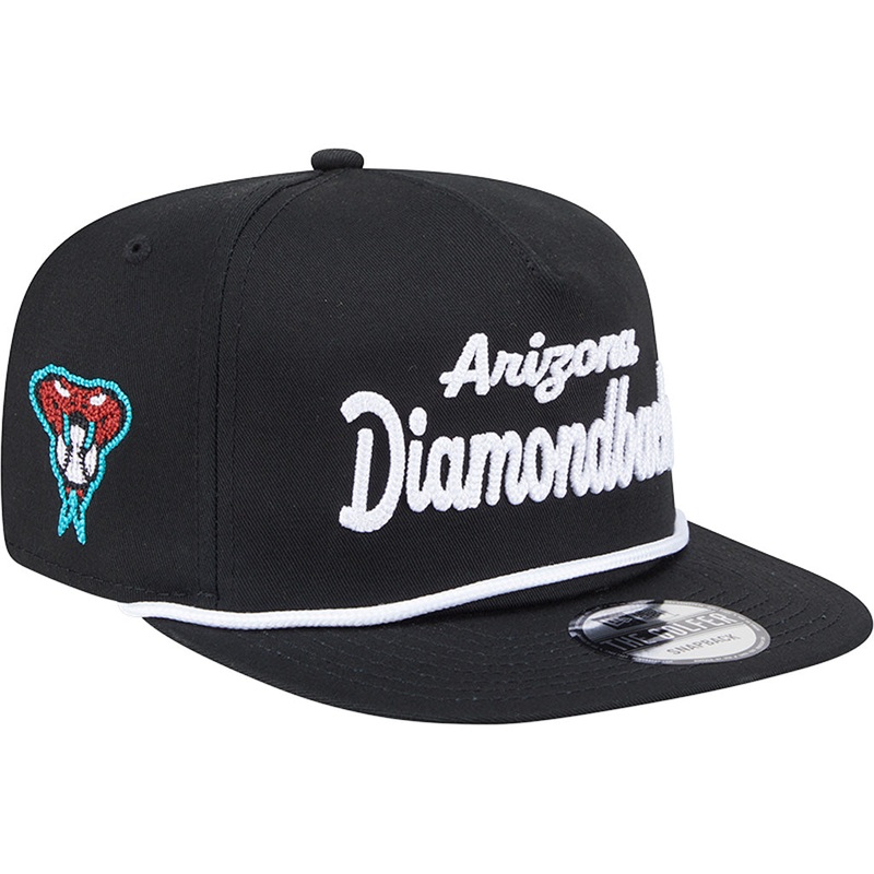 MLB Arizona Diamondbacks New Era Team Text Golfer Snapback Hat – Black