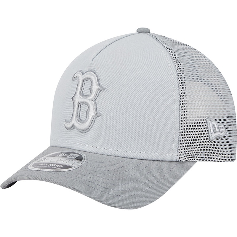 MLB Boston Red Sox New Era Gray Tonal 9FORTY M-Crown Snapback Trucker Hat – Gray