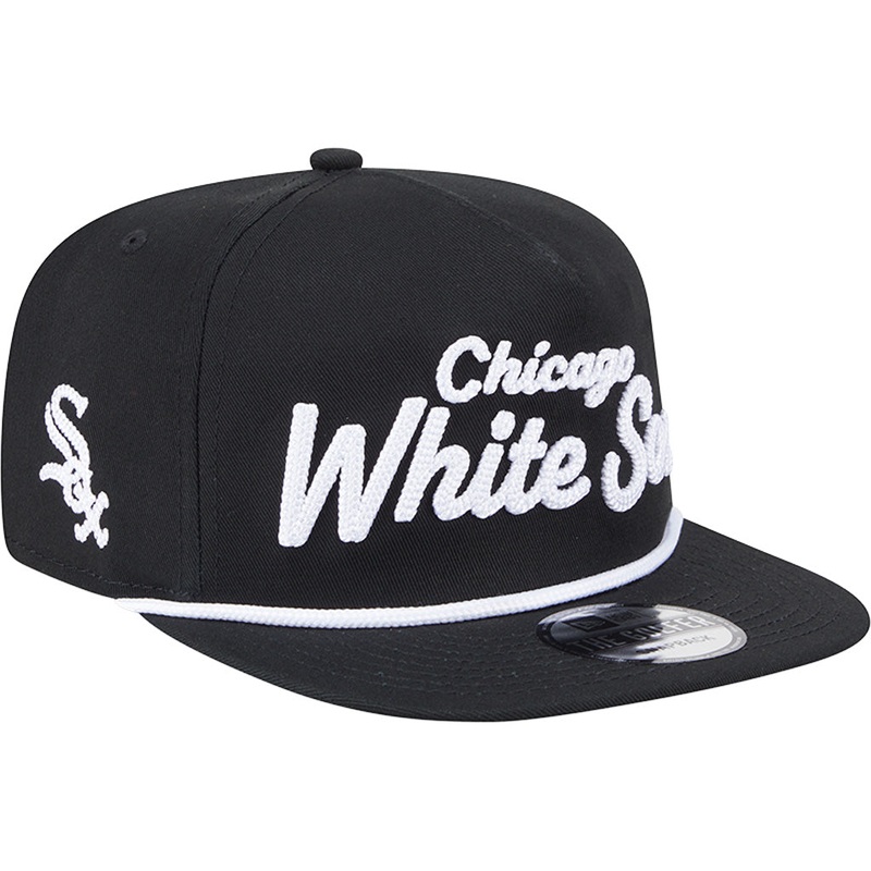 MLB Chicago White Sox New Era Team Text Golfer Snapback Hat – Black
