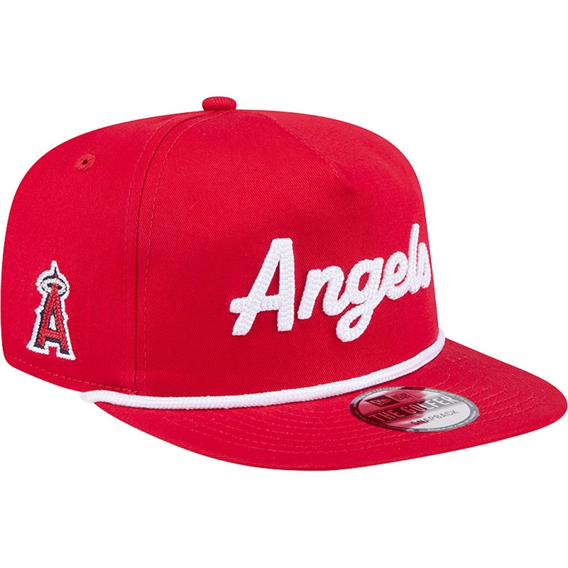 MLB Los Angeles Angels New Era Team Text Golfer Snapback Hat – Red