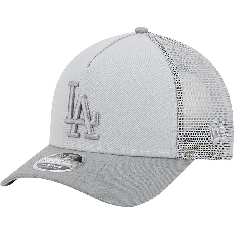 MLB Los Angeles Dodgers New Era Gray Tonal 9FORTY M-Crown Snapback Trucker Hat – Gray