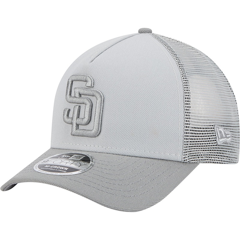 MLB San Diego Padres New Era Gray Tonal 9FORTY M-Crown Snapback Trucker Hat – Gray