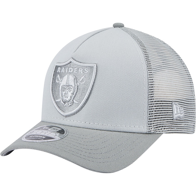 NFL Las Vegas Raiders New Era Gray Tonal 9FORTY M-Crown Snapback Trucker Hat – Gray