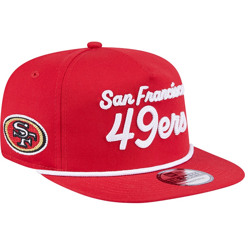 NFL San Francisco 49ers New Era Team Text Golfer Snapback Hat – Red