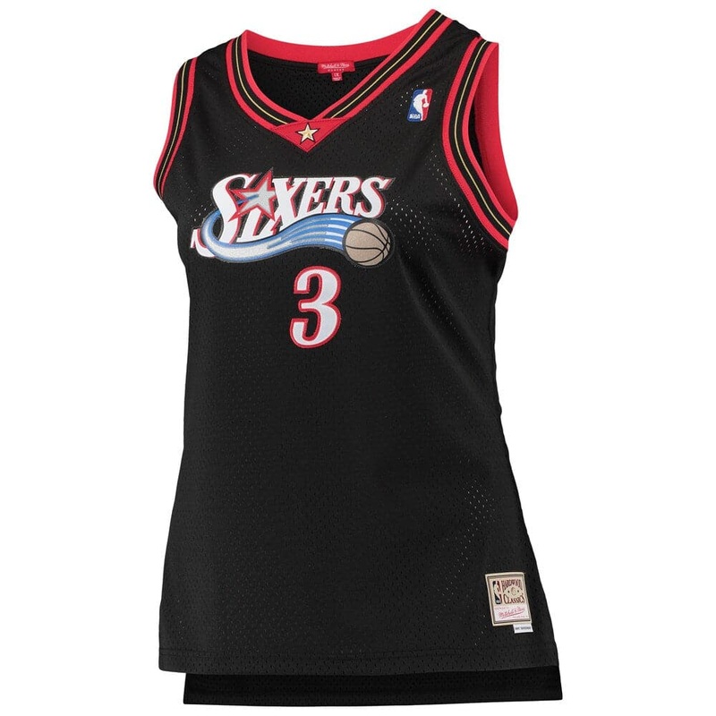 Womens Allen Iverson Philadelphia 76ers Mitchell & Ness NBA Swingman Jersey – Black