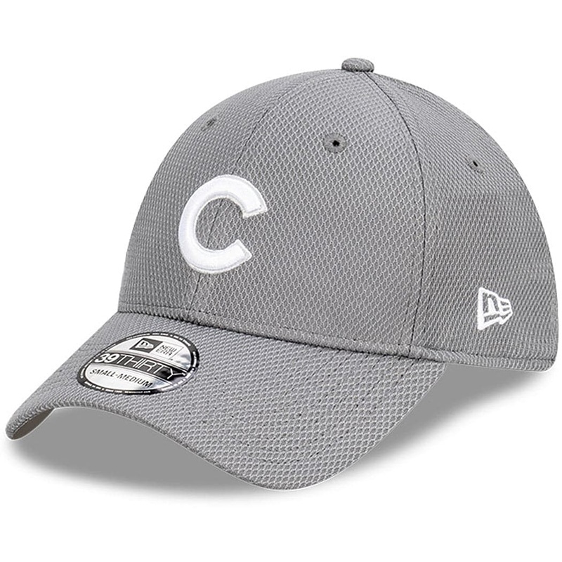Chicago Cubs New Era MLB Team Storm Diamond Era 39THIRTY Flex Fiit Curve Hat – Grey