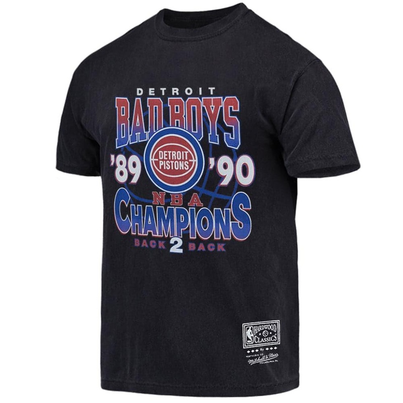 Detroit Pistons Mitchell & Ness NBA HWC 89-90 Champs Vintage T-Shirt – Faded Black