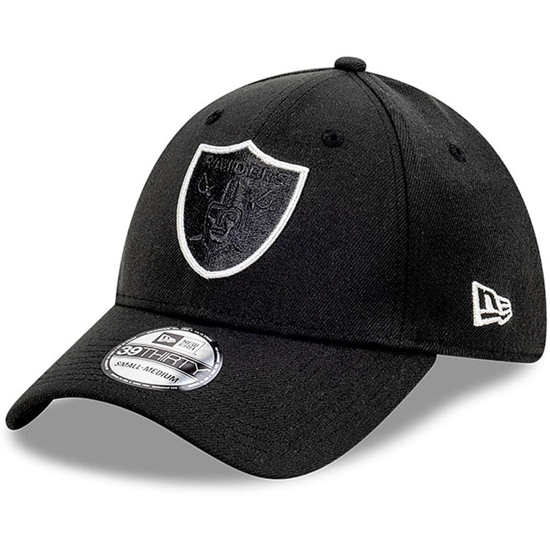 Las Vegas Raiders New Era NFL Pop Outline 39THIRTY Flex Fiit Curve Hat – Black