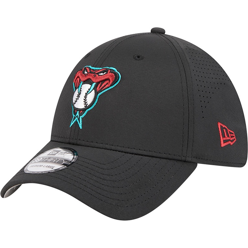 MLB Arizona Diamondbacks New Era Mid Perf 39THIRTY Flex Fit Hat – Black