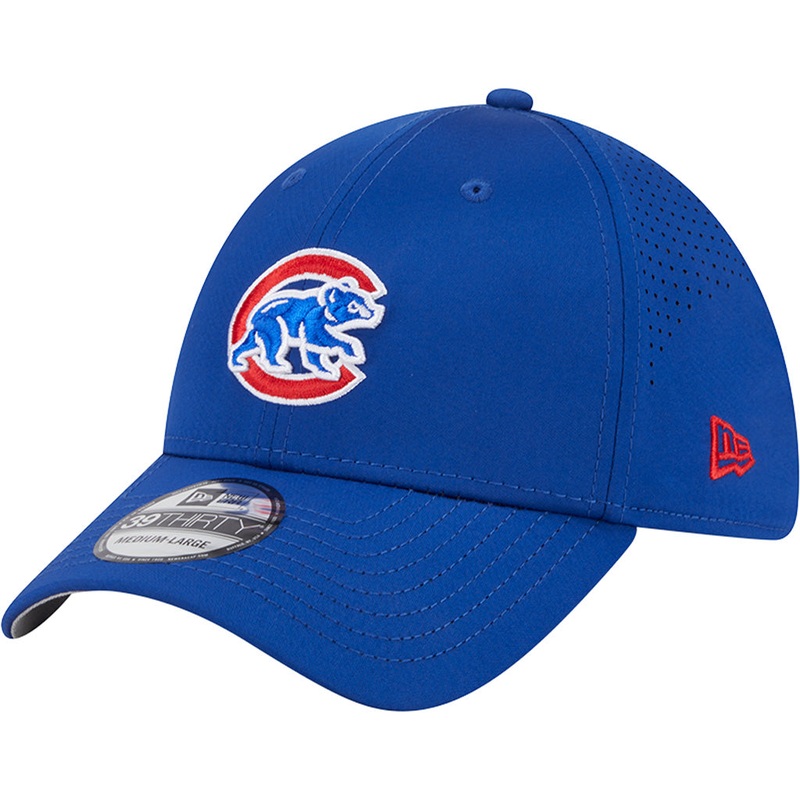 MLB Chicago Cubs New Era Mid Perf 39THIRTY Flex Fit Hat – Blue