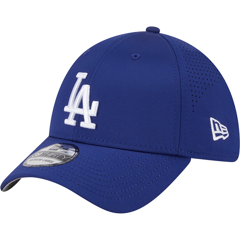 MLB Los Angeles Dodgers New Era Mid Perf 39THIRTY Flex Fit Hat – Blue