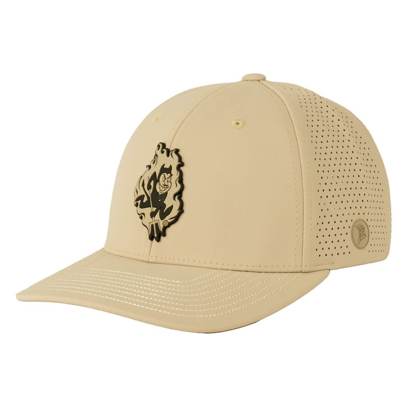 NCAA Arizona State Sun Devils Branded Bills Desert Sparky Flames Curved Elite Snapback Hat – Tan